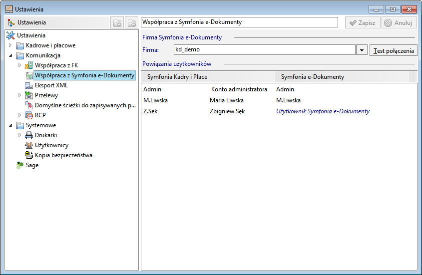 Podręcznik użytkownika Sage Symfonia Kadry i Płace 249 W programie zdefiniowano predefiniowane schematy przelewów wykorzystujące predefiniowane parametry w definicjach.