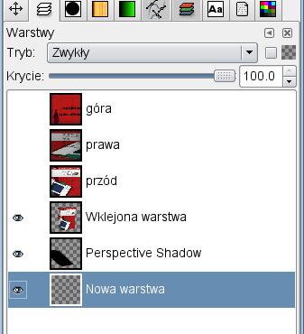 W zak ładc W arstw y prz suń ją na sam dół. 32.W zak ładc W arstw y k ik nijna w arstw ę praw a. 33.Dodajnow ą prz zroczystą w arstw ę. 34.