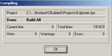 C++ Builder. Programowanie obiektowe. Ćwiczenie 1.