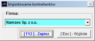 20 Uruchomienie programu Należy, używając klawiszy oraz, wskazać katalog zawierający program dla DOS.