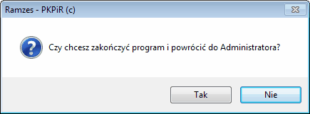 2.7.1 Uruchomienie programu 25 Zmiana operatora W Menu programu Ewidencje dostępna jest funkcja przeloguj.