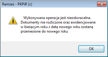 34 3.1.5.3 Przygotowanie programu do pracy Aktywny rok księgowy Rok, z którym uruchamiany jest program nie zależy od daty systemowej wskazanej przy uruchamianiu programu Ramzes Administrator.