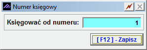 68 Ewidencja Dokumentów Gdy ustawiona jest roczna numeracja dokumentów, to księgowanie w kolejnych miesiącach musi być poprzedzone zamknieciem poprzednich miesięcy.