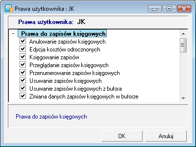 Podręcznik użytkownika Sage Symfonia Start Mała Księgowość 27 Rys. 8 Panel z opisem użytkownika. Należy wprowadzić dane opisujące użytkownika i zapisać.