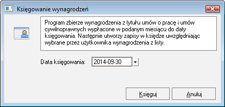 Podręcznik użytkownika Sage Symfonia Start Mała Księgowość 52 Drukowanie listy płac Rys. 53 Okno Wynagrodzenie umowa cywilno - prawna.