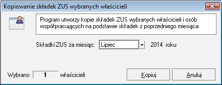 Podręcznik użytkownika Sage Symfonia Start Mała Księgowość 58 Rys. 65 Okno Składka ZUS.