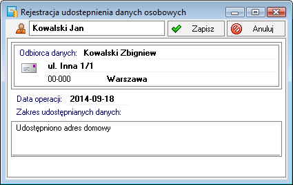 Podręcznik użytkownika Sage Symfonia Start Mała Księgowość 89 W oknie można wprowadzić informacje o źródle z którego pozyskano dane o wybranej osobie oraz o poziomie jej zgody na przetwarzanie w