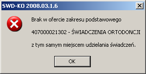 Szczegółowe informacje na temat usługi dostępne są po wybraniu przycisku. Po uŝyciu przycisku OK usługa zostanie umieszczona w specyfikacji oferty.