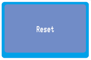 7.2.6 Reset Ustawienie kursora na pozycji Reset i przytrzymanie 5 sekund pozwala na resetowanie parametrów oraz zapisu błędów.