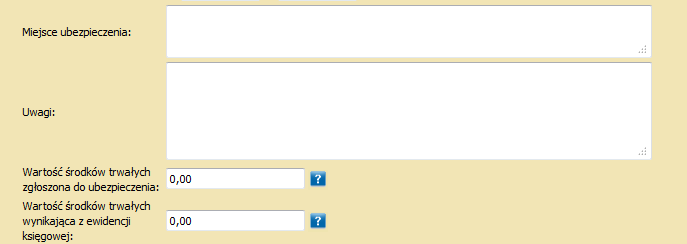 REJESTROWANIE WNIOSKU W polu miejsce ubezpieczenia należy wpisać miejsce znajdowania się ubezpieczonego mienia (zgodnie z zasadami wypełniania wniosku metodą tradycyjną) Wartość zgłoszona do