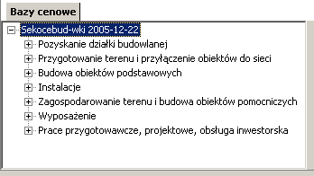 Okno to służy do wyboru interesującej nas bazy cenowej zarówno z twardego dysku, jak i przenośnych nośników.