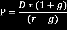 MODEL GORDONA STAŁY WZROST DYWIDENDY D - wysokość dywidendy g stały wzrost wartości dywidendy w przyszłości r stopa dywidendy