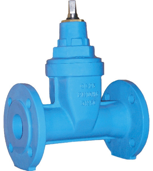 OVAL WEDGE FLANGED GATE VALVE with soft seal of wedge and replaceable seal of spindle Type : OVAL GATE VALVE Fig 002 PN 10 or 16 Materials and construction characteristic : Body and bonnet nodular