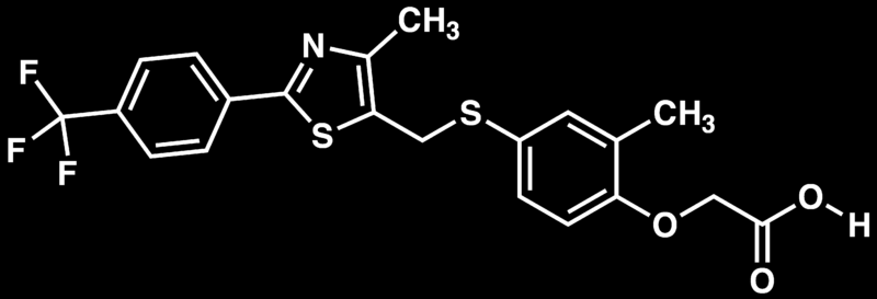 Składniki pigułek wysiłku fizycznego GW1516 GW-501/516 agonista PPAR C 21 H 18 NO 3 S 2 2-[2-methyl-4-([4-methyl-2-[4-(trifluoromethyl)phenyl) -