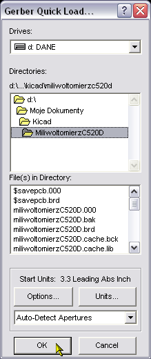 Rys. 81 Tu kliknij aby bez zbędnych zabiegów wczytać pliki GERBER z programu KiCAD Rys. 82 Nieco większą funkcjonalność ma darmowa przeglądarka CAMtastic! 2000 dostępna na tej płycie CD.