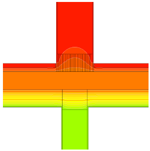 Passivhaus Institut System budowlany HOTBLOK dla domów pasywnych Strona 27 Graficzne przedstawienie wyników (HB_09_IW-KD_UNB): Temperatura C Materiał λ W/(mK) Wymiary mm Tynk zewnętrzny 0.