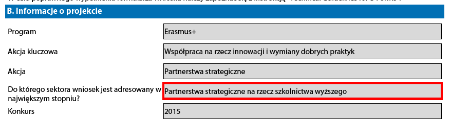 Właściwy eform Na 1.