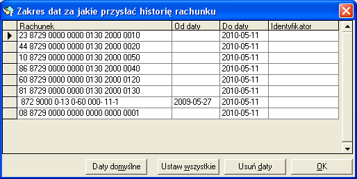 Jeżeli klient chce otrzymać z banku wyciągi powinien wybrać ikone i na pytanie Przysłać wyciągi odpowiedzieć Tak.