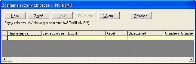 Edycja rozdzielnicy Ogólnie W tym celu musimy otworzyć projekt 'Projekt Demo Moduł Building'.