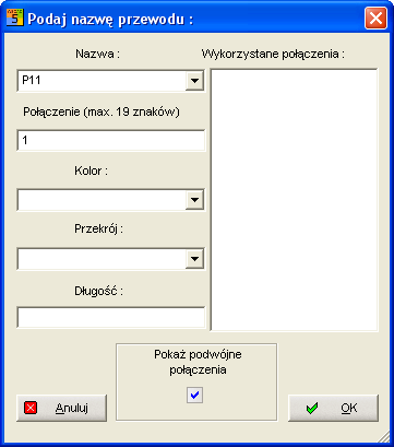 Nazwy przewodów Ogólnie Dotyczy wersji Compact i Professional Nazwy przewodów będą konieczne, jeśli przerwane zostaną stałe połączenia. To następuje w wypadku, gdy np.