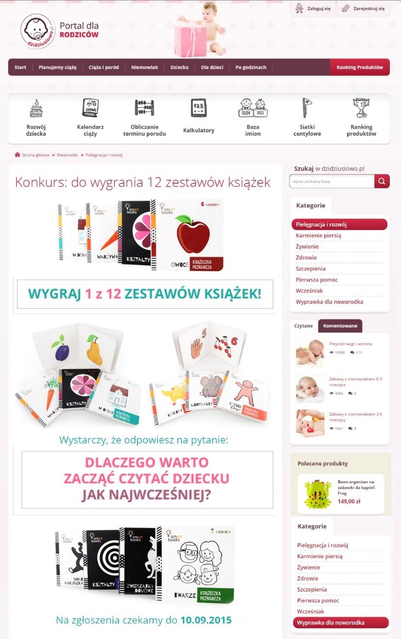 Konkurs Indywidualne dostosowanie promocji i zasad konkursu. Przedstawienie Reklamodawcy jako zaufanego Partnera Portalu.