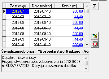 Po określeniu okresu, na jaki wstrzymujemy wypłatę świadczeń wybieramy ikonę Wykonaj a informacje o wstrzymaniu zostaną