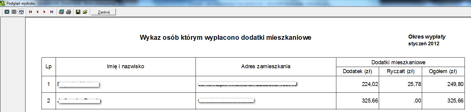 miesiącu i dodatkowo podzielić sobie wszystkie zestawienia na konkretnego ZARZĄDCĘ po wybraniu opcji, które nam odpowiadają