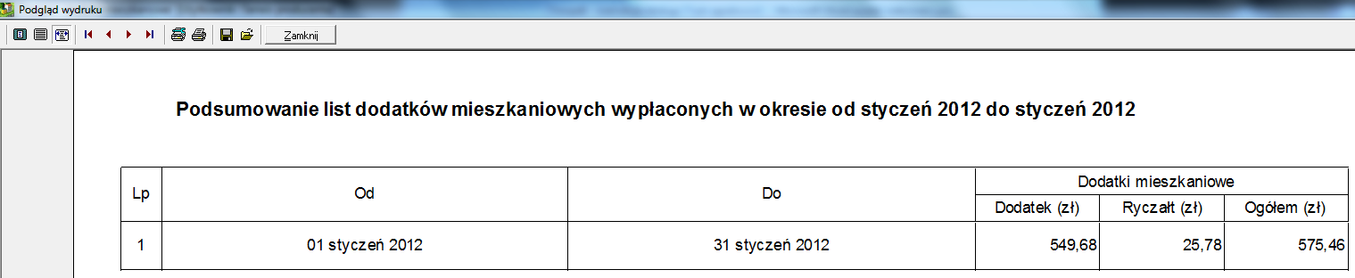 W tym miejscu możemy ustawić kryteria, według których program przygotuje nam zestawienia: możemy przygotować zestawienie za