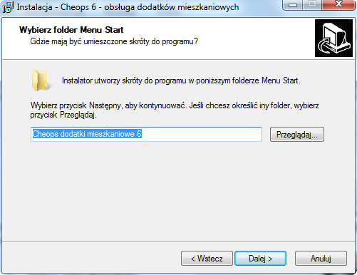 18. INSTALACJA PROGRAMU Po włożeniu do czytnika CD-ROM płyty z instalacją programu Cheops, na ekranie pojawi się okno instalatora programu, (jeżeli nie nastąpi automatyczne uruchomienie instalatora,