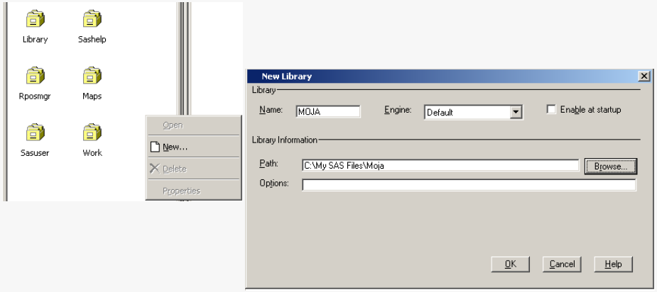 Biblioteki w SAS ie foldery