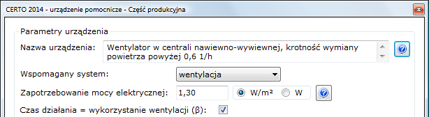 Urządzenia pomocnicze Wywołując powyższe pomocnicze tabele za pomocą przycisku na prawo od pola nazwa urządzenia mamy możliwość wstawiania kompletu parametrów urządzenia, tj.