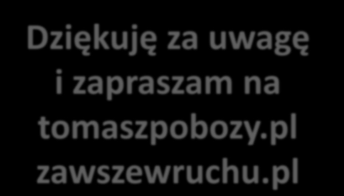 Dziękuję za uwagę i zapraszam