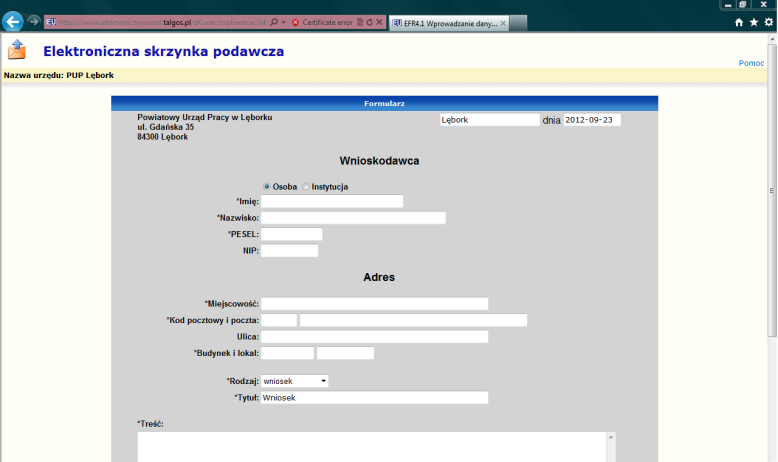 Elektronicznego Urzędu Podawczego wraz z Elektroniczną Skrzynką Podawczą (ESP) Kolejnym rozwiązaniem, które ułatwia kontakt klienta z Urzędem jest system Elektronicznego Urzędu Podawczego wraz z