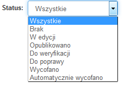 Dostępne są następujące kryteria sortowania: Data modyfikacji Sortowanie po dacie ostatniej aktualizacji tłumaczenia poradnika.