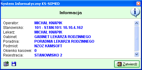 5. Najczęściej występujące przyciski i ikony 1. Kombinacja klawiszy Shift+Alt+F12 - pozwala na uzyskanie postawowych informacji o aktualnie wyświetlanej formatce (okienku).