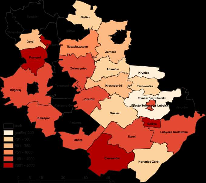 Dotacja EU na 1 mieszkaoca *zł+ projekty gminne 64+23/212 projektów 22/30 gmin od 62,65 zł do 2411,16 zł od 283,51 zł do 2092,43 zł średnia: