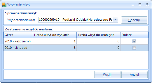 Rysunek 22. Rozliczenia wizyt. Sprawozdawczośd NFZ.