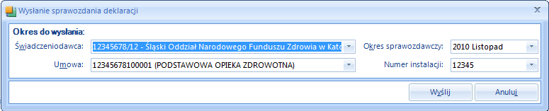 1.3.1. 1.3.1. Sprawozdawczość deklaracji wysyłanie komunikatów Zakładka Sprawozdawczość deklaracji POZ/KAOS umożliwia wysyłanie sprawozdań deklaracji (komunikatów DEKL) do właściwych oddziałów NFZ.