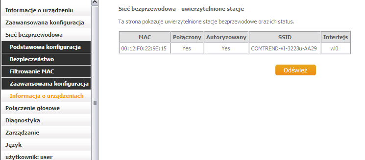 Pole Technologia XPress Moc nadawania WMM (Wi-Fi Multimedia) Brak potwierdzenia WMM APSD WMM Opis Technologia Xpress jest zgodna z projektami specyfikacji dwóch nadchodzących standardów