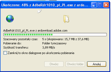 2. Instalacja programu Działanie instalatora jest automatyczne. Na wstępie instalator rozpakowuje swoją zawartość do katalogu tymczasowego.