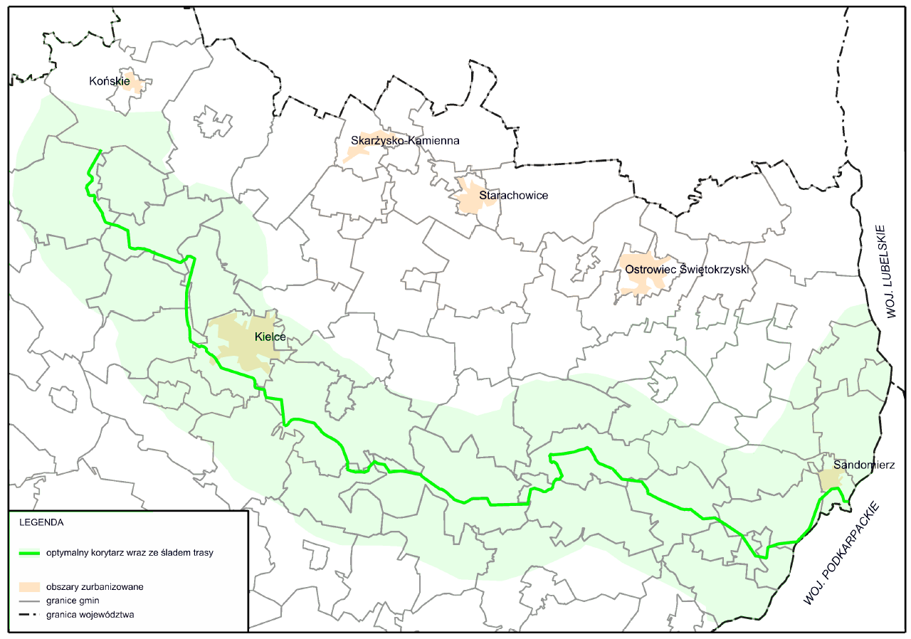 2.2.2. Analiza wariantów projektu W ramach etapu IIb w oparciu o wykonaną analizę wielokryterialną (etap IIa) zatwierdzono korytarz przebiegu trasy rowerowej, w granicach którego zaproponowano niżej