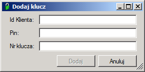 Dodaj <Insert> pozwala na dodanie klucza wirtualnego, który wymaga cyklicznego kontaktu z serwerami Comarch (minimum, co 13 godzin).