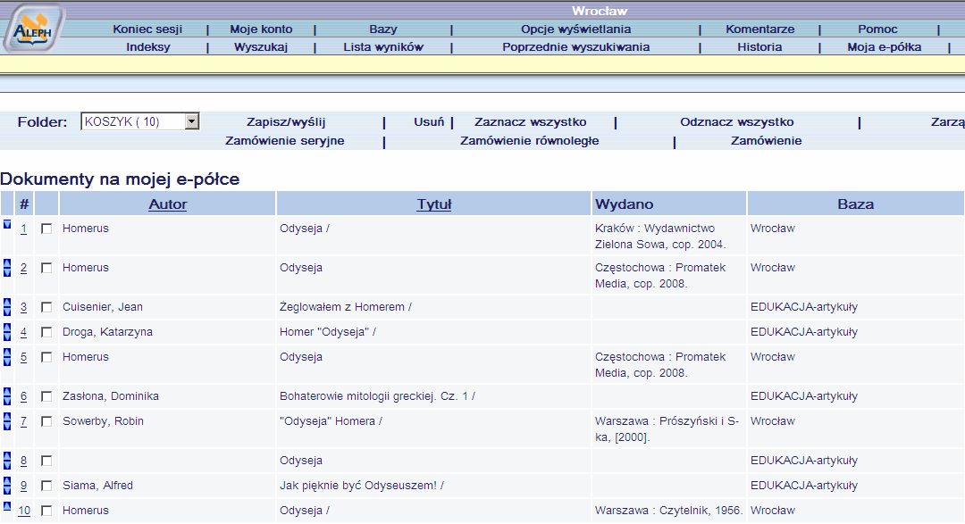 Tworzenie zestawienia