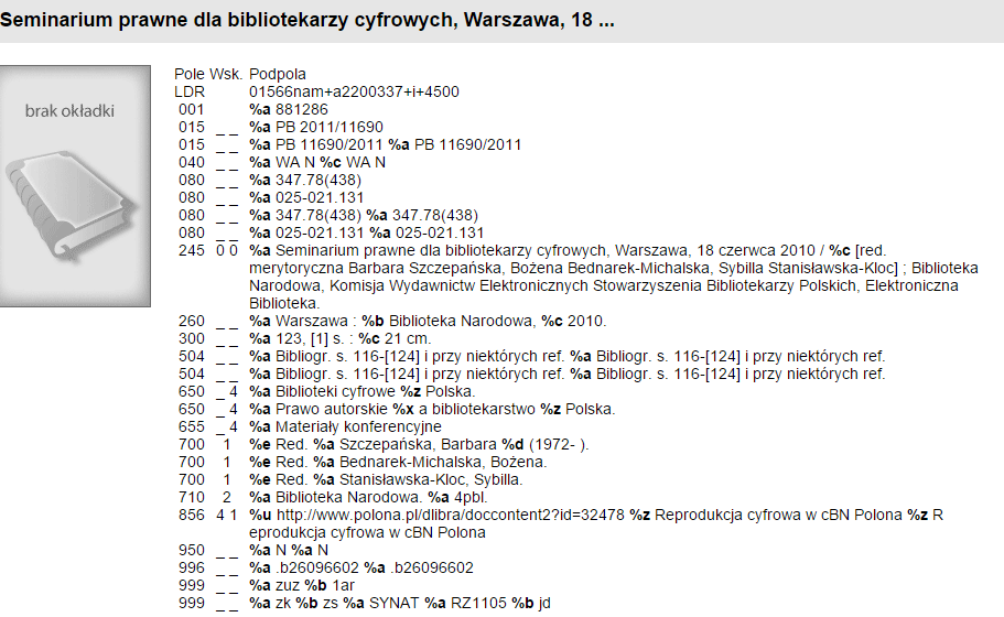 - 3 - Zakres informacji ma obejmować m.in. wskazanie twórcy lub współtwórców utworu oraz utworów plastycznych lub fotograficznych połączonych z utworem wyrażonym słowem.