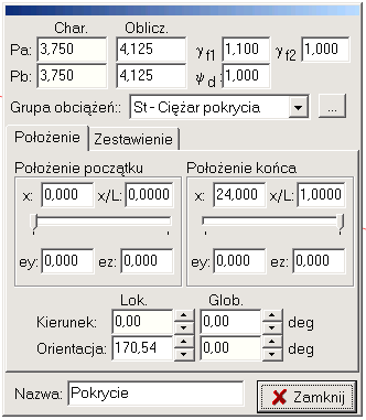 CAD UśYTKOWANIE PROGRAMU RM-3D W.6.X SIS R, α, φ - wartości ewentualnych przesunięć węzła lub grupy węzłów wyra- Ŝonych jako przyrosty współrzędnych biegunowych.