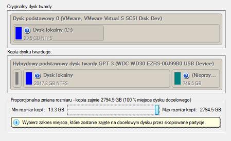 34 Na tym etapie masz dostęp jedynie do 2.2TB miejsca dysku. Jest to robione, aby obejść ograniczenia MBR.