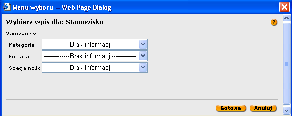 Rozdział 1 - Wprowadzenie Działanie u ytkownika Pole Szybki wyszukiwacz Stan przycisku Szukaj Dost pne opcje Brak Zatwierdzona informacja Dost pny, ale nieaktywny: Menu wyboru (przycisk Wybierz) Menu