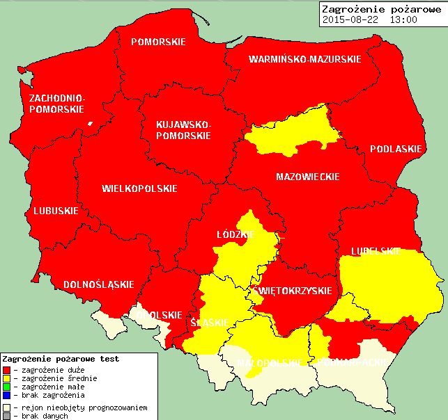 hydro/meteorologiczne BRAK Stan wody na