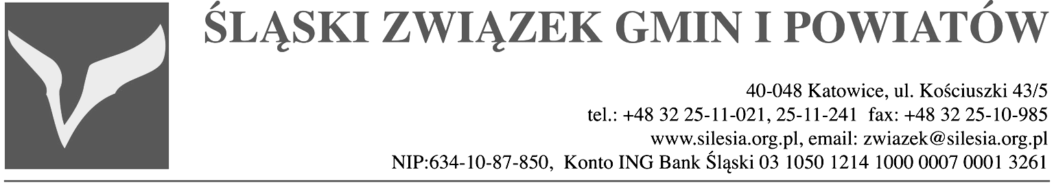 Stanowisko Zarządu Śląskiego Związku Gmin i Powiatów z dnia 25 października 2013 r.