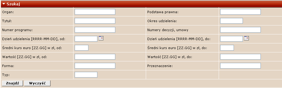 4. Przeglądanie i edycja wprowadzonych pomocy.